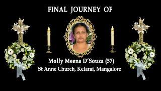 Final Journey of Molly Meena D’Souza (57), Neermarga, Mangalore