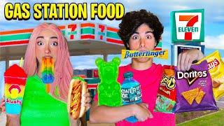 EATING ONLY GAS STATION FOOD FOR 24 HOURS!!