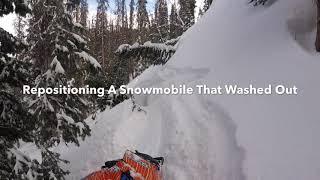 Snowmobiling Tips & Tricks: Repositioning A Snowmobile That Washed Out