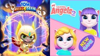 NEW UPDATE TALKING TOM HERO DASH vs MY TALKING ANGELA 2 - iPad Gameplay 2021