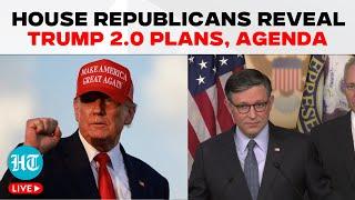 LIVE: Mike Johnson Touts 'Trump Effect' | House Republicans Discuss Trump Strategy | Trump News | US