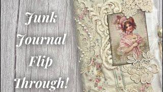 *SOLD* Shabby Chic Junk Journal Flip Through! For sale in my Etsy shop!