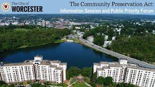 The Community Preservation Act: Information Session & Public Priority Forum, December 10, 2024