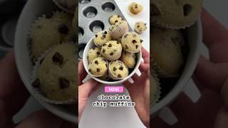  MINI CHOCOLATE CHIP MUFFINS  #recipe