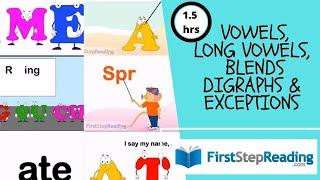 Long Vowels, Vowels, Digraphs, Exceptions, Blends Kindergarten, First Grade, @FirstStepReading