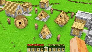 I found this Secret RANDOM FIGURE Village in My Minecraft !!! Round Sphere Round Pyramid Base !!!