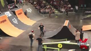 Ultimate X BMX -  Ollie Shields  with 270 Smith to Fakie on the VERT Wall