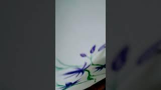 making (Wahlenbergia gloriosa) flowers, but with water colors, by #lakshita #flowers