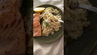 Easy creamy orzo with lemon and Parmesan cheese.