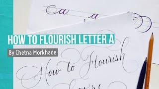 How to Flourish letters| Lowercase letter a flourishing. Calligraphy Tutorial