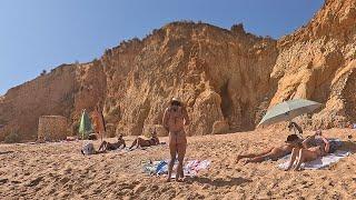 WALKING TOUR PRAIA do ALEMAO - a stunning Beach at the Algarve, Portugal 4K