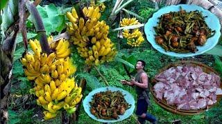 Buhay Probinsya Pag Harvest Ng Mga Hinog Na Saging At Pag Luluto Ng Adobong Sitaw | Binatang Poinoy