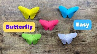 DIY PAPER BUTTERFLY EASY TUTORIAL ORIGAMI WORLD CRAFTING | HOW TO MAKE PAPER BUTTERFLY STEP BY STEP