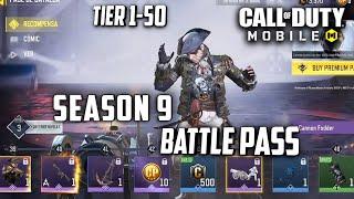 *NEW* Season 9 Battle Pass Tier 1-50 in COD Mobile! All BP Rewards! Season 9 COD Mobile Leaks