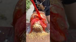 Baby Tries GIANT Food with Spicy Sauce, Coca-Cola & Chocolate#couple #martialarts #funnykids#shorts