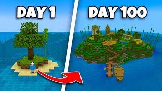 I Survived 100 Days on a JUNGLE ISLAND in Minecraft