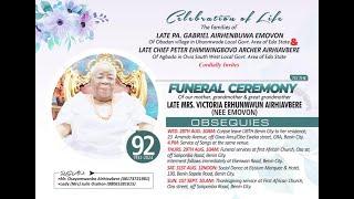 LATE MRS VICTORIA ERHUNMWUN  AIRHIAVBERE (NEE EMOVON)