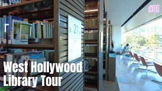 Library Walk -- West Hollywood Library, wonderful "WeHo" study spots, Los Angeles, California (4K)