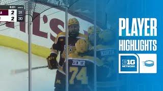 Luke Mittelstadt Highlights vs. Minnesota | Wisconsin Hockey | 11/09/2024