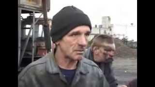 Drunk russian miner - drunk man in mud comedy