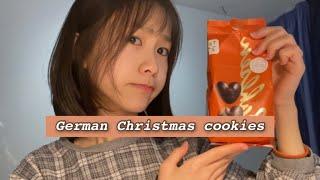 Cookie mukbang + review  | trying German Christmas cookies, Lebkuchen,Zimtsterne,Printen