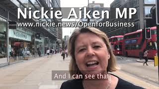 15 June - Local MP Nickie Aiken welcomes the re-opening of shops