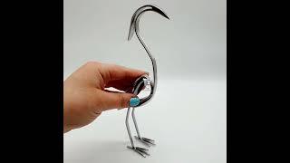Recycled cutlery Heron. 