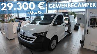 29.300 € + MwSt. VW Bulli T8 Camping Transporter fabrikneu mit AUSBAU www.owomo.de