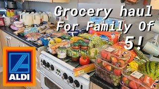 Aldi Grocery Haul  Family Of 5  UK Mum  Meal Plan  Budget Friendly 