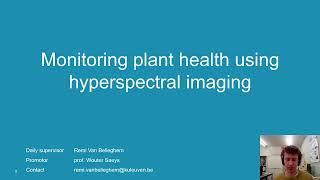 Monitoring plant health using hyperspectral imaging