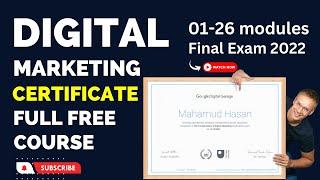 Digital Marketing Certificate Full Course 2022 | Digital Garage | Fundamentals Of Digital Marketing