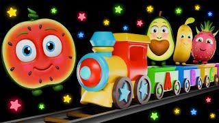  Funky Fruits ABC Train | Baby Sensory & Learning Videos 