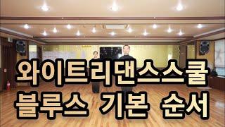 와이트리댄스스쿨 부르스 기본 순서 초급부터 상급자용 구분동작 배우기(South Korean Social Dance Blues)