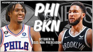 Philadelphia 76ers vs Brooklyn Nets Full Game Highlights | Oct 16 | 2024-25 NBA Preseason