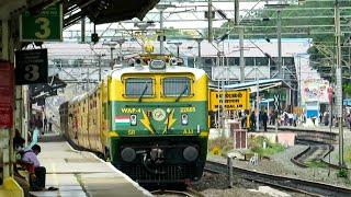 THE SAPTHAGIRI LIVERY WAP4 | Puducherry - Chennai egmore express | Indian Railways