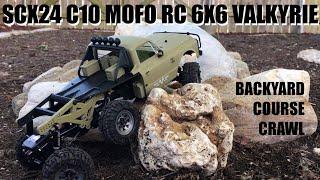 SCX24 C10 6X6 VALKYRIE - CRAWLING THE BACKYARD COURSE / LIZARD PRO & MOFO RC NANO BEAST - #NOKOMODO