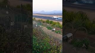 Airbus A321-251N sideways bouncing on a cross-wind Madeira ️