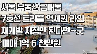 서울 부동산 급매물 7호선 트리플 역세권 라인 재개발 구역 지정만 된다면 날아갑니다 매매 실 인수 4600 만원