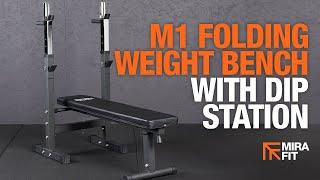 Mirafit M1 Folding Weight Bench With Dip Station