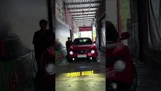 Nissan Juke habis upgrade Penerangan. BiLED Headlamp, BiLED Foglamp, dan Alis DRL RGB