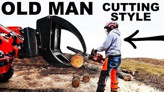 FIREWOOD CUTTING SPLITTING AND STACKING!!! YES! STACKING!!