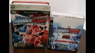 Smackdown vs RAW 2007 Xbox 360 (GameStop Special Edition) 2008 PS3 (Collector's Edition Unboxing)