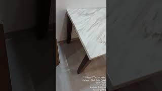 Matteo 6Seater Dining Table Set  Persica Chairs Dark Walnut Finish  Modern Dining furniture