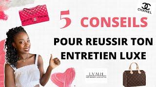 COMMENT RÉUSSIR SON ENTRETIEN D'EMBAUCHE DANS LE LUXE: 5 conseils qui marchent!