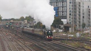 35028 'Clan Line' Romps Away From Woking - Atlantic Coast Express - 12/10/24