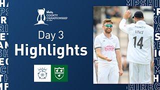 Dawson Takes 50th Champo Wicket | Hampshire v Worcestershire - Vitality CC, Day Three Highlights