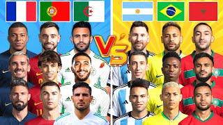 France Portugal Algeria  Argentina Brazil Morocco  Ultimate Trio Comparison 