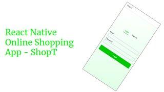 React Native Online Shopping App - ShopT