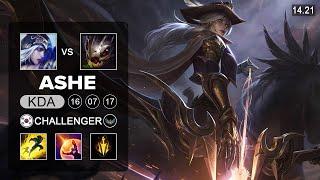 Ashe vs Kog'Maw ADC - KR Challenger - Patch 14.21 Season 14