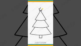 christmas tree drawing  #shorts #christmastree